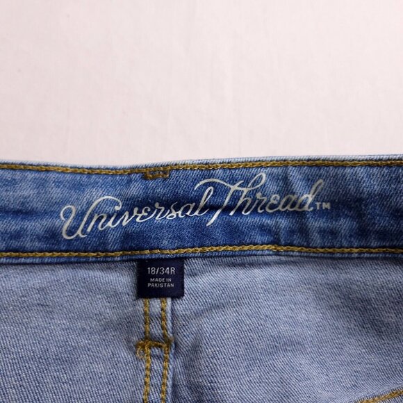 Universal Thread Womens Skinny Light Wash Ankle Jeans 18 High Rise Stretch - Picture 9 of 10